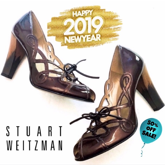 Stuart Weitzman Shoes - NWOT Stuart Weitzman Brown Cut Out Peep Toe Pump
